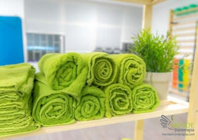 toallas verdes apiladas
