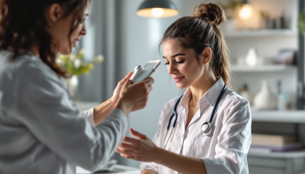 mujeres profesionales en clinica medica